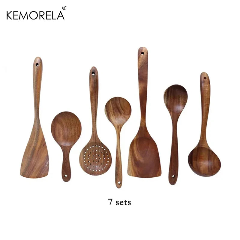 Wooden Kitchen Utensils Set