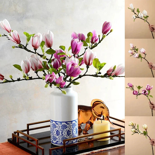 Artificial Magnolia Flower Branch