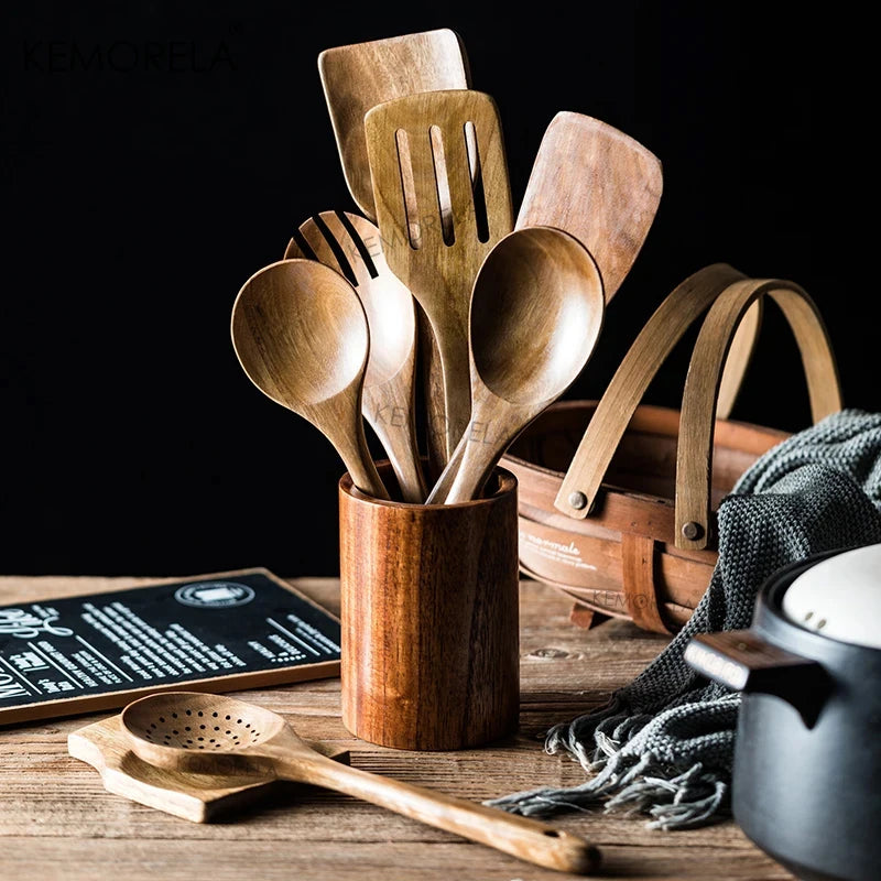 Wooden Kitchen Utensils Set