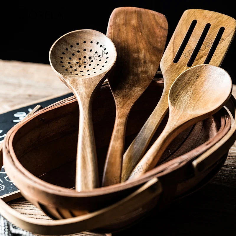 Wooden Kitchen Utensils Set