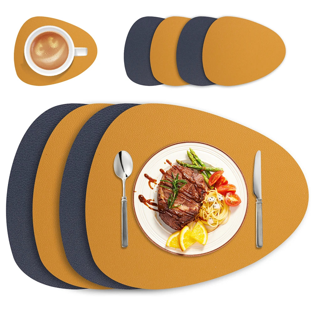 Faux Leather Dual-Sided Placemats