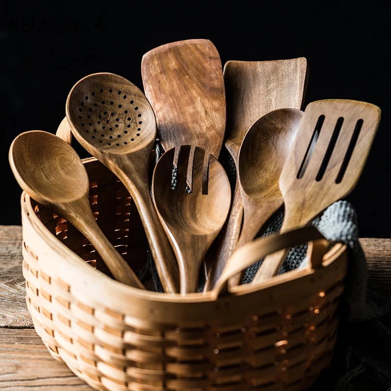 Wooden Kitchen Utensils Set