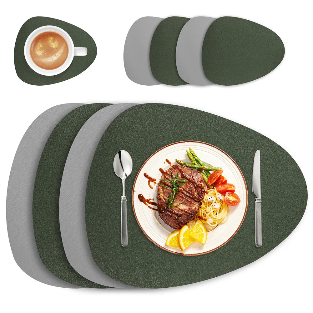 Faux Leather Dual-Sided Placemats