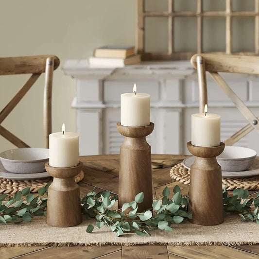 Wooden Candle Holders