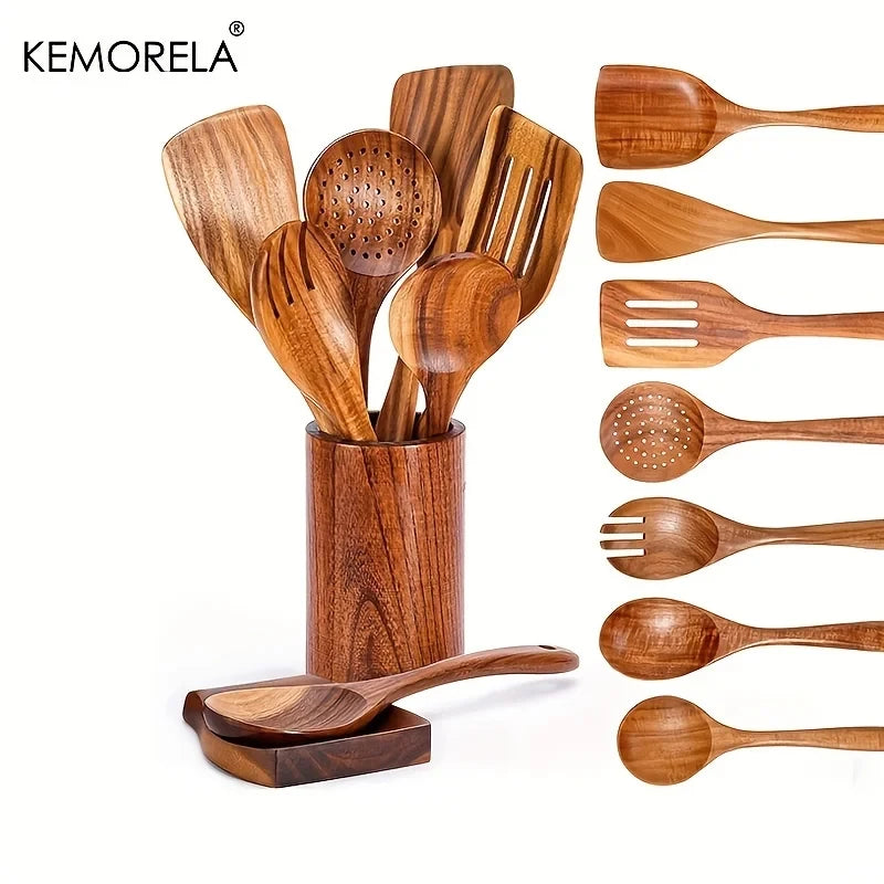 Wooden Kitchen Utensils Set